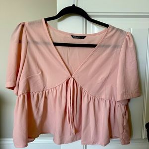 Pale pink crop top size M